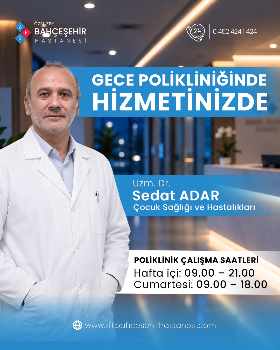 Uzm. Dr. Sedat ADAR, Çocuk Sağlığı ve Hastalıkları alanındaki bilgi…