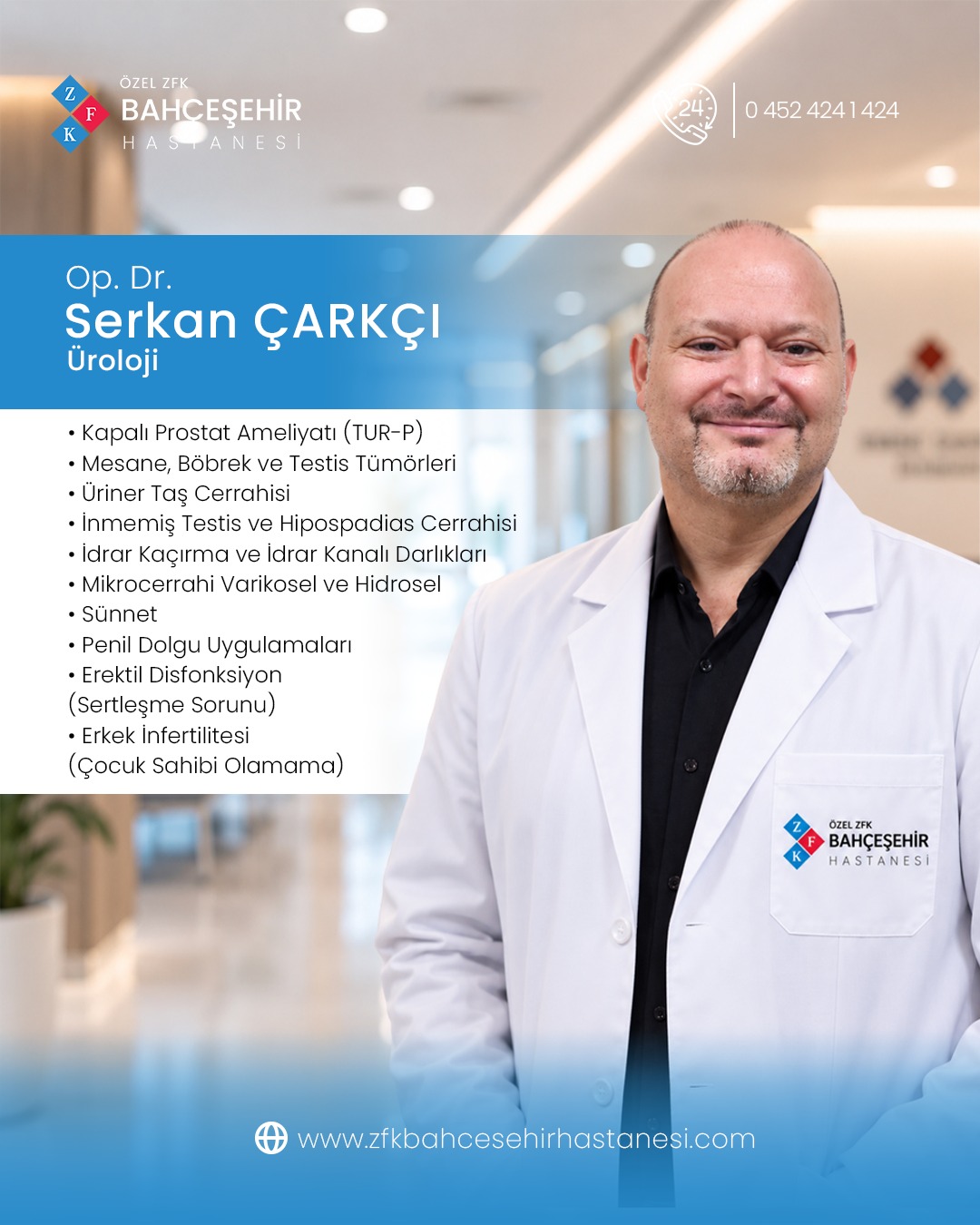 Op. Dr. Serkan ÇARKÇI Üroloji alanındaki bilgi ve deneyimiyle Özel…